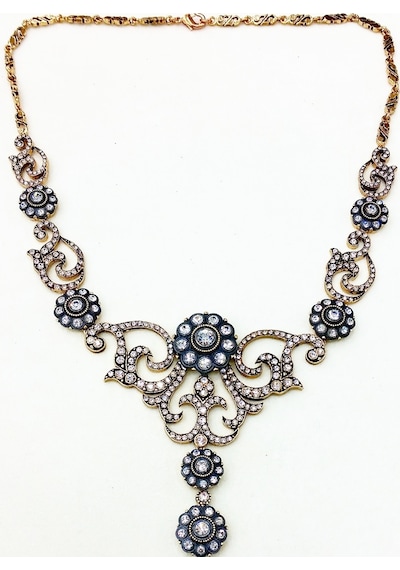 Papatya Elmas Montür Muhteşem Yy. Ottoman Style Gerdanlık Kolye N11.33990 Altın