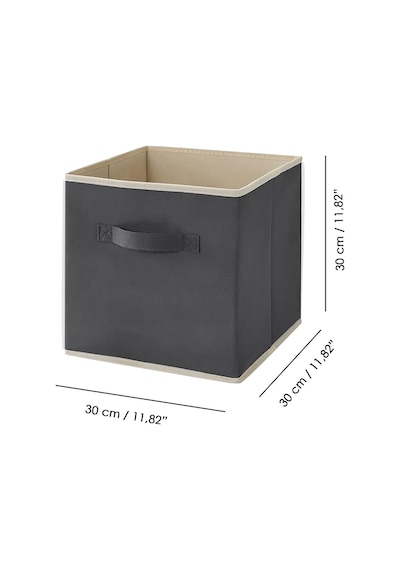 5'li Dolap Içi Düzenleyici , Çamaşır Oyuncak Saklama Kutusu Sepet Organizer 33x30x30 Gri