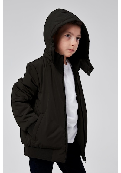 Benitto Kids Erkek Çocuk Kapüşonlu Mevsimlik Ceket 51313 Siyah