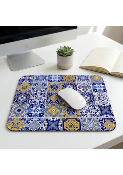 Tabloe Turkuaz Premium Desenli Mouse Pad - 23x19 Cm 4mm Kalınlık - Kaydırmaz Tabanlı Kaliteli Mousepad