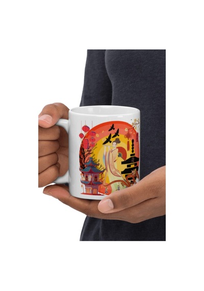 Çin Kupa Bardak 2 Adet Seyahat Hatıra Chinese Mug