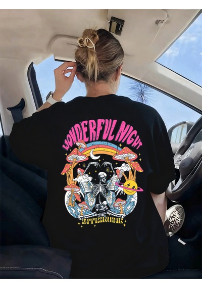 Noıssey Urban Pop Graphic Kadın Tişört Koleksiyonukod 5569 Siyah