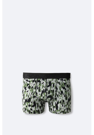 Avva Erkek Haki Desenli Pamuklu Tekli Regular Fit Boxer A42y9530