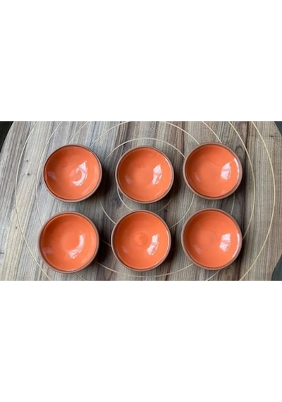 Athstore Turuncu Sosluk Reçellik Çerezlik Lokumluk Kase 6 Lı Set Turuncu