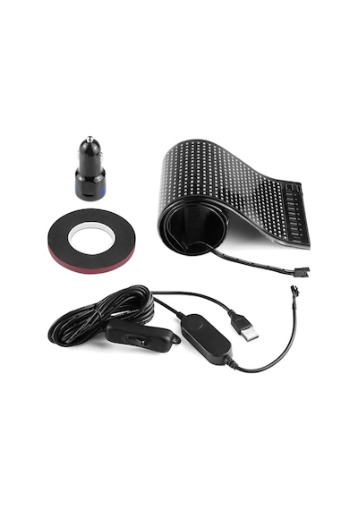 Powermaster Pm-23823 12x98cm Oto Rgb Kayan Yazı Led Tabela Araç Arka İçi Cam Yazı Panosu