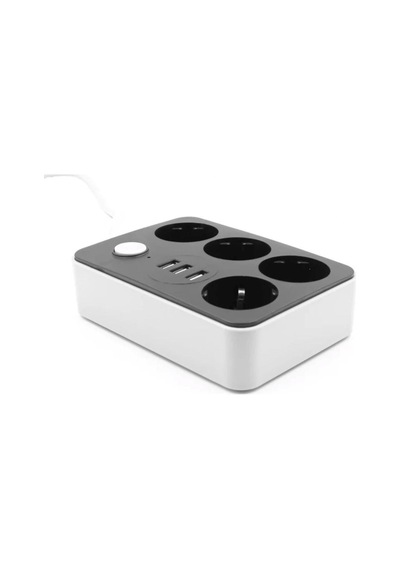 Akım Koruyuculu 3usb Port Hızlı Şarjlı 4lü Priz-429 0