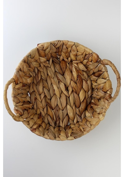 Hasır Rattan Ekmeklik Ekmek Sepeti Yuvarlak 23cm
