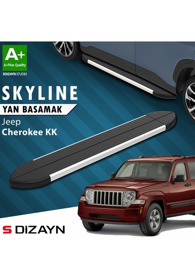 S-dizayn Jeep Cherokee Kk Skyline Aluminyum Yan Basamak 153 Cm 2008-2012 A+ Kalite