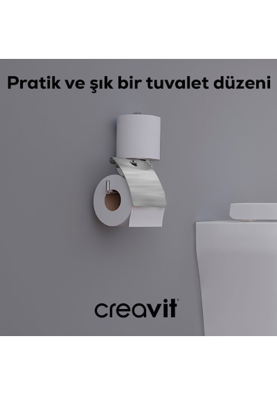 Creavit BR20227 Royale Kapaklı Tuvalet Kağıtlığı Yedekli
