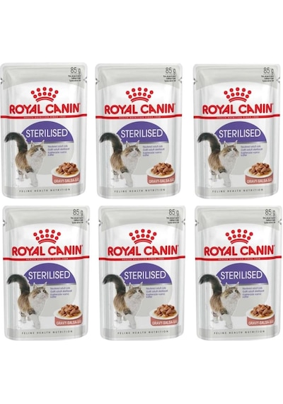 Royal Canin Sterilised Gravy Pouch Kısırlaştırılmış Yetişkin Kedi Yaş Maması 6 x 85 G