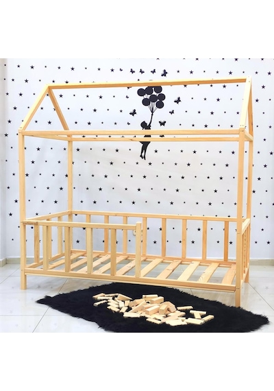 Markaawm Montessori Yatak Doğal Çam Ahşap Karyola Melis