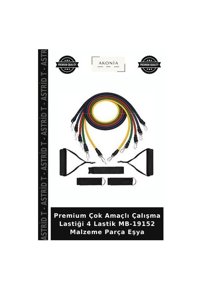 Premium Çok Amaçlı Çalışma Lastiği 4 Lastik Mb-19152 Malzeme Parça Eşya Çok Renkli