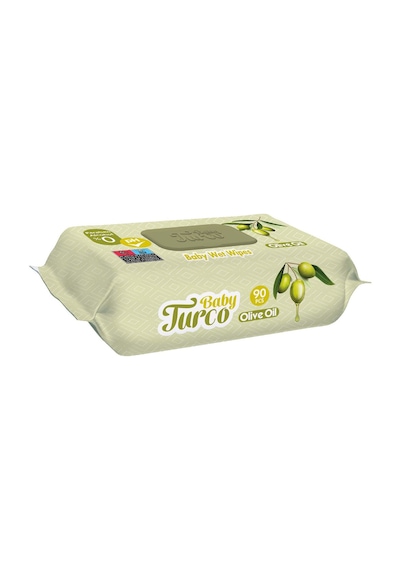 Baby Turco Zeytinyağlı Islak Havlu Mendil Plastik Kapak 90'Lı