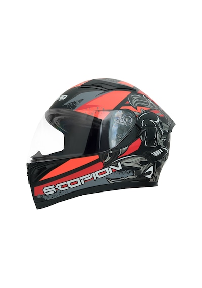 Gp Nero Mks003-mbb3o Güneş Vizörlü Şeffaf Full Face Motosiklet Kaskı Siyah Kırmızı Gri