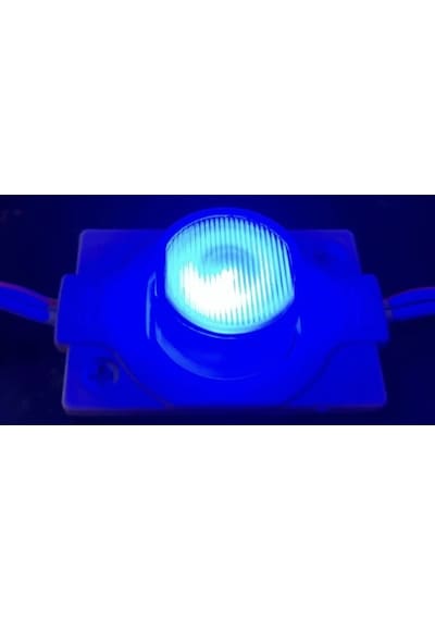 12 Volt 1.5 Watt Tek Mercekli Modül Led Mavi (10 Adet)