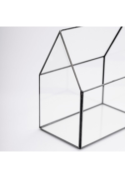 23x20x12cm Siyah Geometrik Teraryum Cam Fanus Takı Aksesuar Çikolata Kutusu Diğer