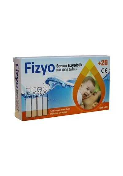 Fizyo Serum Fizyolojik Burun İçin Tek Doz Flakon 5 Ml x 20