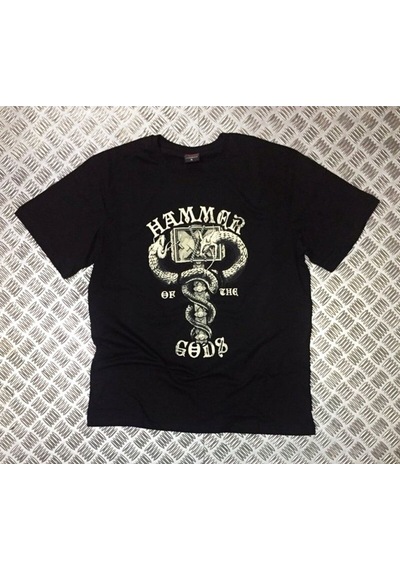 Stoned&Fame Unisex Siyah Hammer Of The Gods Baskılı T-shirt SIYAH