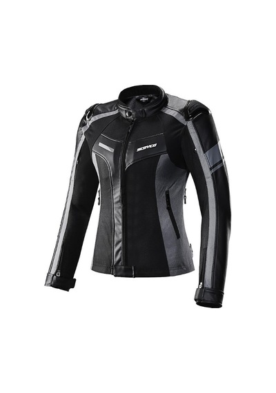 Scoyco Jk152w Motosiklet Montu Kadın 4 Mevsim Dayanıklı Pu Kumaş Motorcu Mont Women Grey