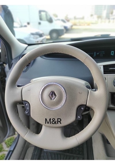 Megane 2 Kaplama Deri Direksiyon Kılıfı Siyah