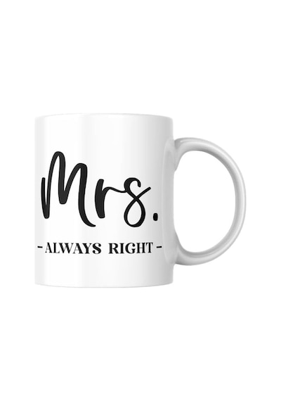 Mr. Ve Mrs. Baskılı Çift Kupası Hediyelik Çay Kahve Kupası 2 Adet Beyaz - Çok Renkli