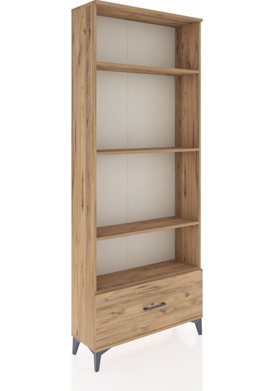 Arges Dolap 4 Raflı Tek Çekmeceli 88x30x221 Çam-çam Çam