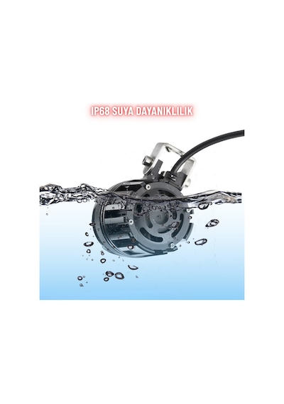 Motosiklet Arazi Aracı Sis Farı Seti Beyaz Sarı Projektör 12-24v 3 Mod Fan Soğutmalı Metal Kasa