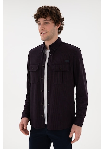 U.s. Polo Assn. Erkek Bordo Gömlek Örme 50290770-vr014 Bordo