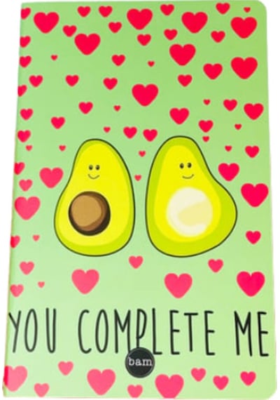 You Complete Me Mottolu Avakadolu Planner Planlayıcı Defter Çok Renkli