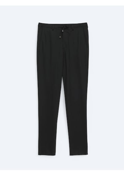 Kip Siyah Düz Modern Fit Örme Takım Elbise Siyah