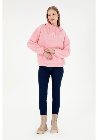 U.s. Polo Assn. Kadın Pudra Sweatshirt 50291436-vr042 Pudra