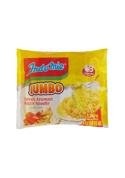 Indomie Jumbo Hazır Noodle 120 G Tavuklu Pratik Atıştırmalık 6'li Avantaj Paketi - 6 Adet Tarı