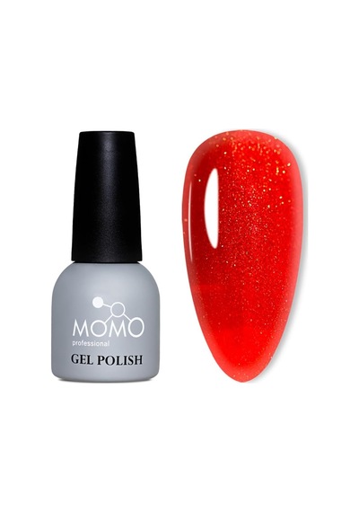 Momo Professional Kalıcı Oje S033 Altın Simli Alev Kırmızı 14 Ml 0