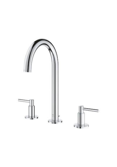 Grohe Atrio Üç Delikli Lavabo Bataryası 1/2" L-Boyut - 20649000 Gümüş