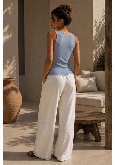 Bb Butik Basic Soft Cotton Fitilli Pamuk Basic Atlet Vücuda Oturan Kalıp Md3571 Bebe Mavi Bb Butik Basic Soft Cotton Fitilli Pamuk Basic Atlet Vücuda Oturan Kalıp Md3571 Bebe Mavi