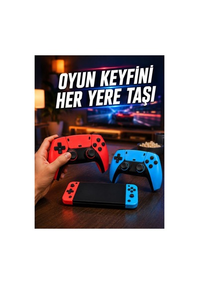 Mini Oyun Konsolu Çift Kablosuz Kontrolcü Hdmı Bağlantılı Oyun Cihazı - Hs08372751-7405 Renkli