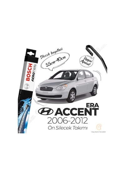 Hyundai Accent Era Muz Silecek Takımı 2006-2012 Bosch Aerotwin N11.5516