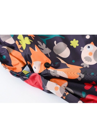 Petityu Fox Hayvanlı Yağmur Tulumu Yağmur Pantolonu lacivert