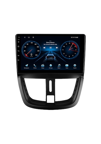 Peugeot 207 2006-2012 Android Multimedya Carplay Android Auto Navigasyon 8gb Ram 128gb Pro 9"