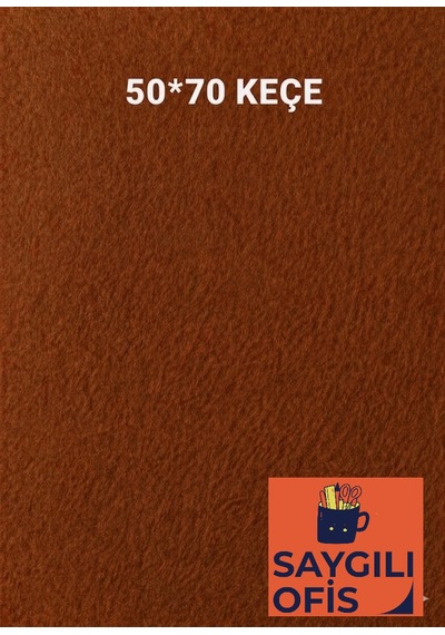 50x70 Cm Keçe 2.0 Mm 1 Adet Renkli Hobi Keçesi Elişi Keçesi Anasınıfı Kreş Kahverengi