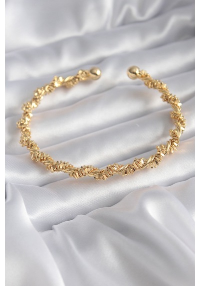 316l Çelik Gold Renk Sarmal Dorika Model Kadın Bileklik Çok Renkli