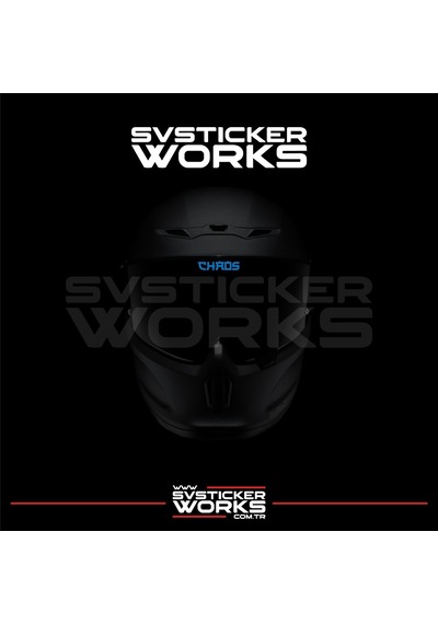 Chaos Vizör Sticker Kask Vizör Sticker Tüm Kasklar Uyumlu 1 Adet Mavi