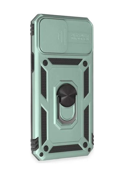 Apple  Uyumlu iPhone 12 Pro Max Kılıf Pars Lens Yüzüklü Silikon - Yeşil Renk Renk