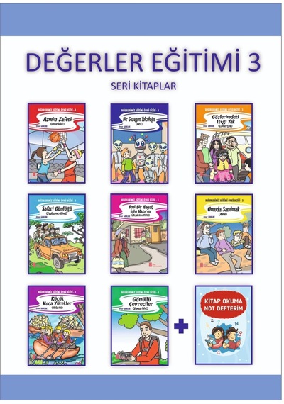 4.ve 5.sınıflar İçin Değerler Eğitimi Öykü Dizisi + Kitap Okuma Not Defterim