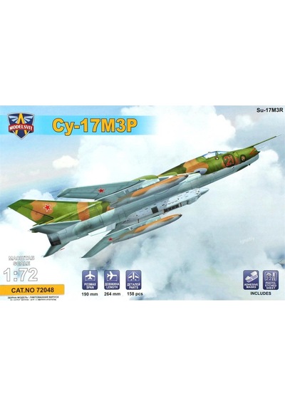 Modelsvit Msvıt72048 1/72 Ölçek, Sukhoı Su-17 M3r Keşik Bombardıman Savaş Uçağı, Plastik Model Kiti-50708