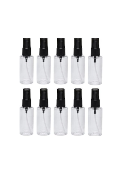 50ml - 10 Adet - Şeffaf Boş Plastik Pet Şişe Tek Renk