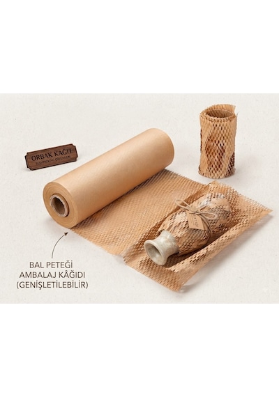 Premium Petek Dolgu Ambalaj Kağıdı 50 Cm X 50 Metre Esnek Paketleme Ve Koruyucu Ambalaj Kağıdı