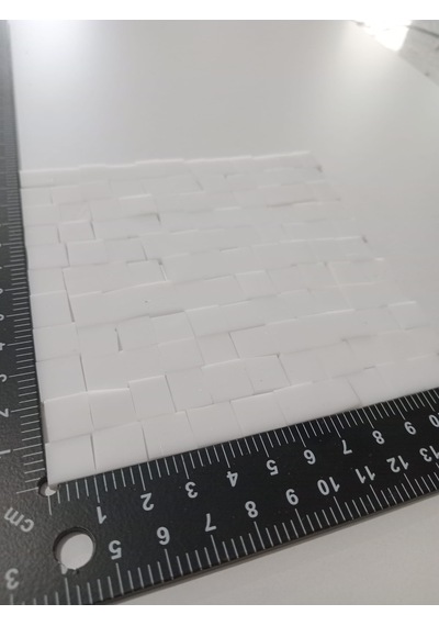Beyaz Kare Vitray Cam Mozaik Taşı - Sanatsal Mozaik İçin Yaklaşık 10x10 Mm