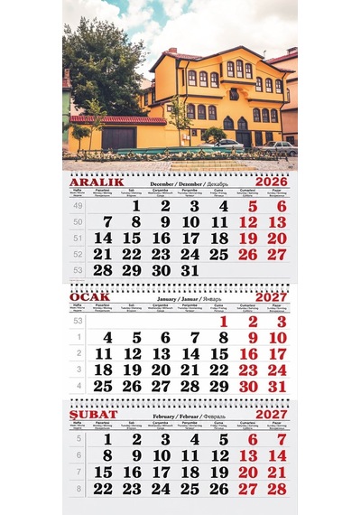 2027 Yılı Gemici Takvimi-tarihi Odunpazarı Evleri