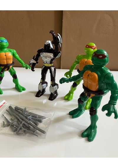 Ninja Kaplumbağa Seti 5' Li Set 13 Cm Oyuncak Ninja Kaplumbağa Set